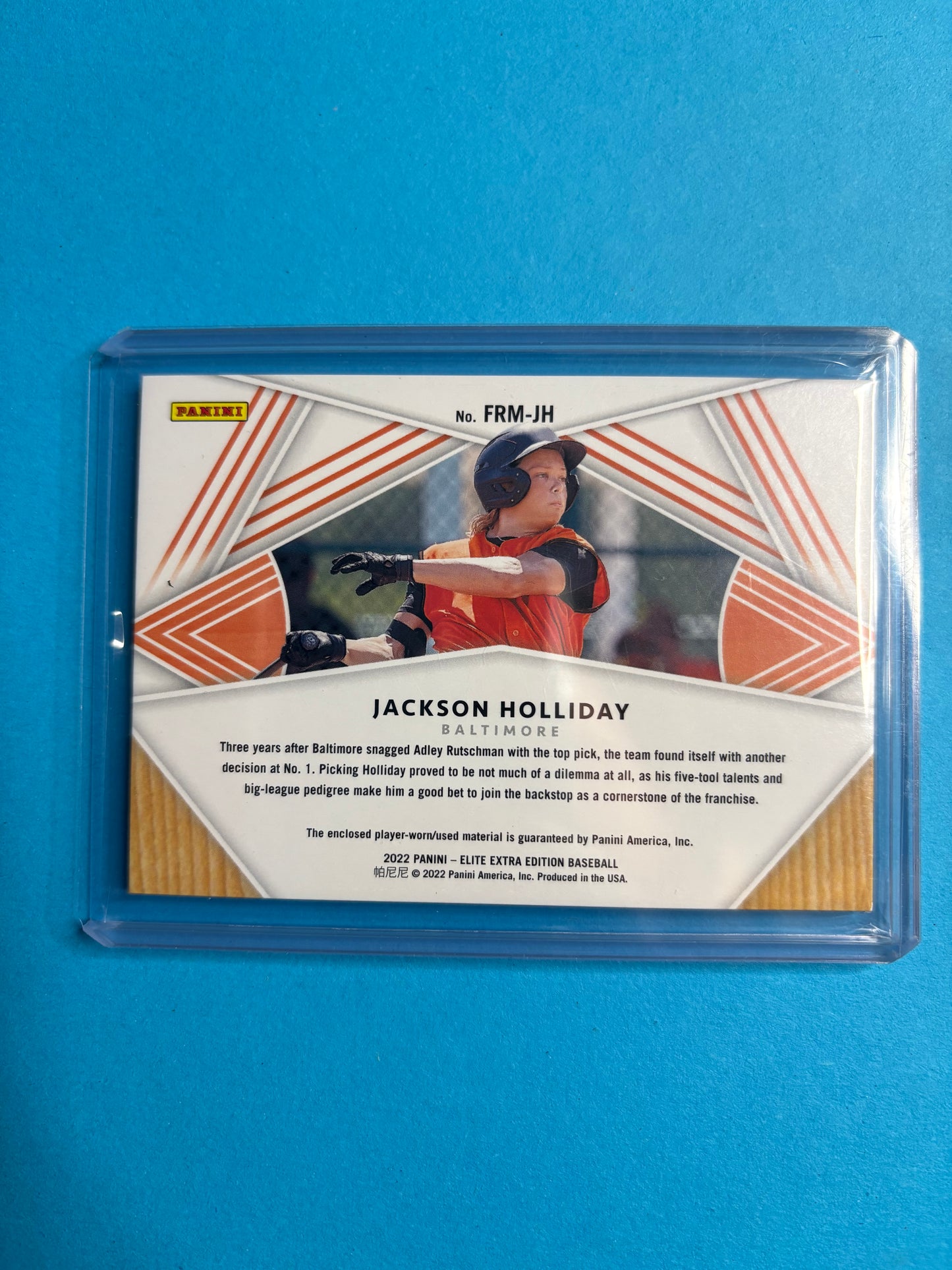 2022 Elite Extra Ediiton Jackson Holiday 05/49 Relic