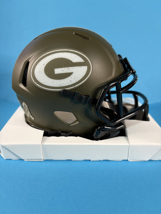 Unsigned- Green Bay Packers Salute Speed Mini Helmet